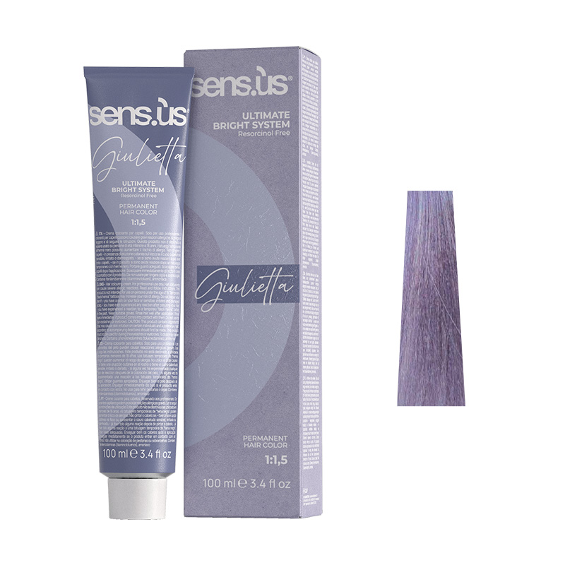 Крем-фарба для волосся Sens.ùs Giulietta 117 Superlightener Violet Ash, 100 ml - 1